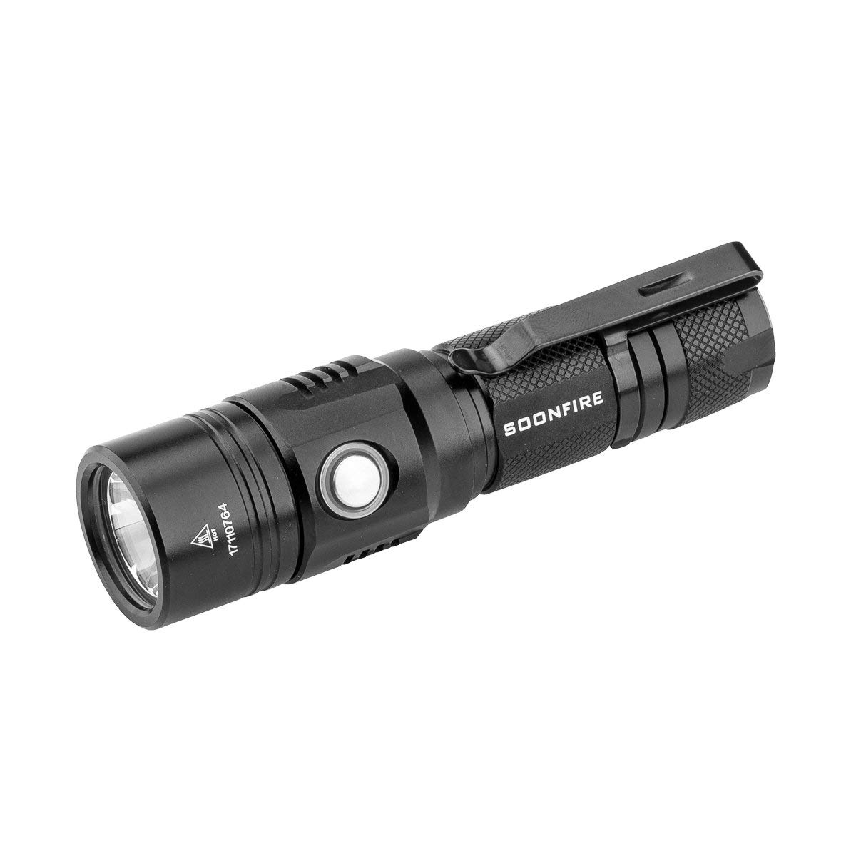 Soonfire E07 1000 Lumens EDC LED Flashlight,USB Rechargeable Waterproof Compact Law Enforcement flashlights