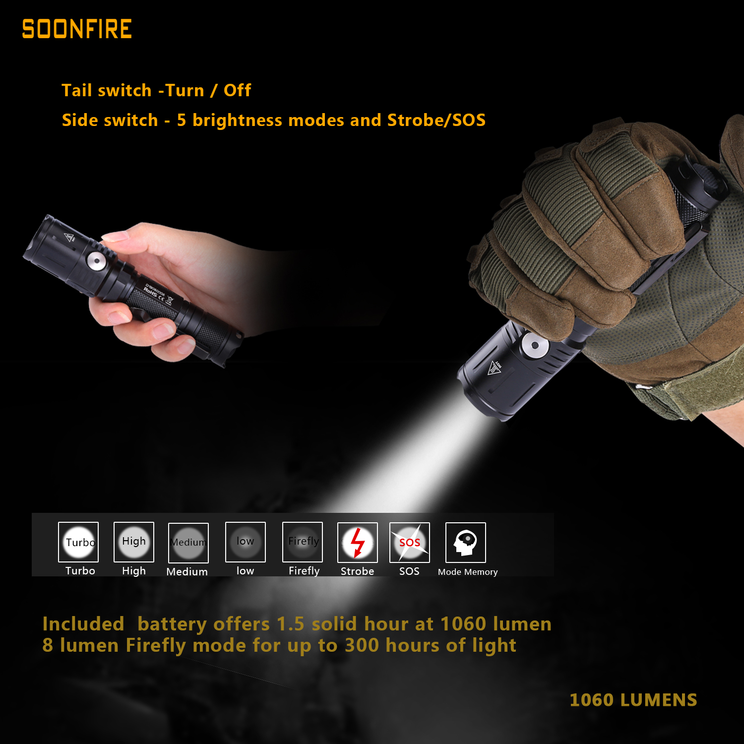 Military flashlight